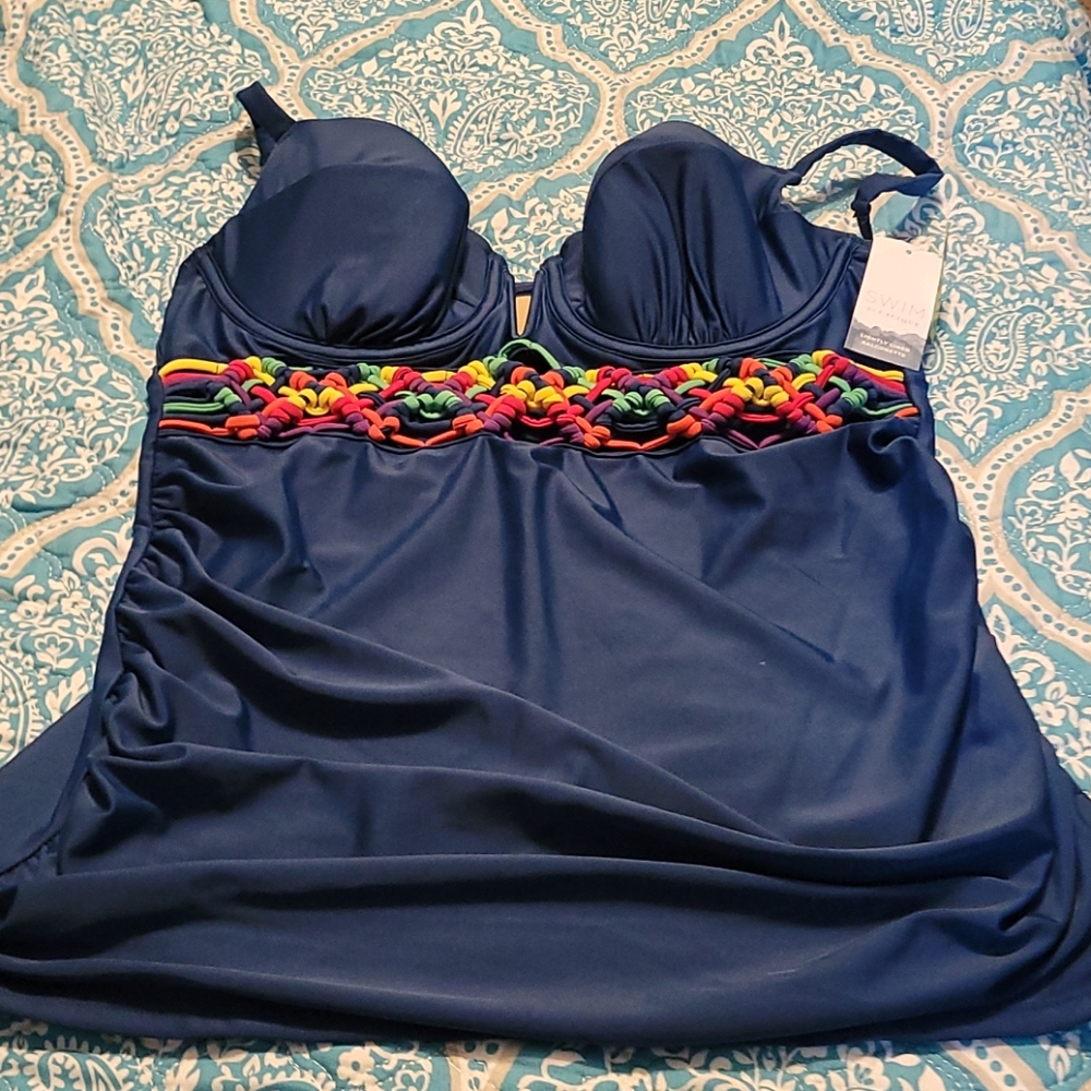 Underwire bathing suit top.